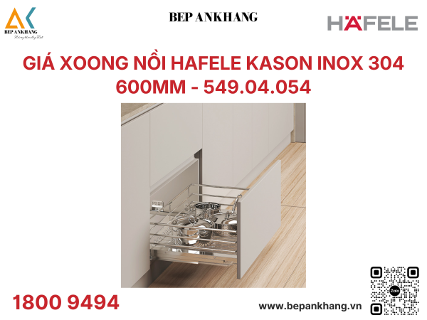 Giá Xoong Nồi Hafele Kason Inox 304 600mm 549.04.054
